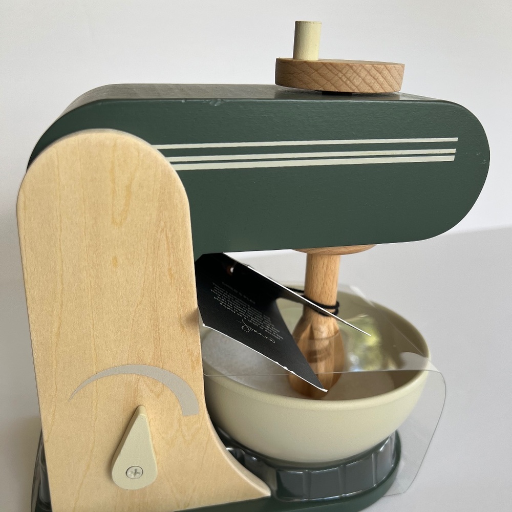 Wood Toy Kitchen Mixer Green